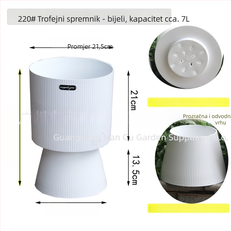 Saksija od smole, izdržljiva, za pod, injekcijskim oblikovanjem