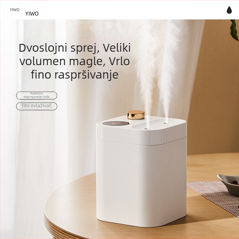 BF13 USB ovlaživač s dva izlaza magle, ugrađena baterija, spremnik 0,5–1 L, tiho rada ispod 36 dB
