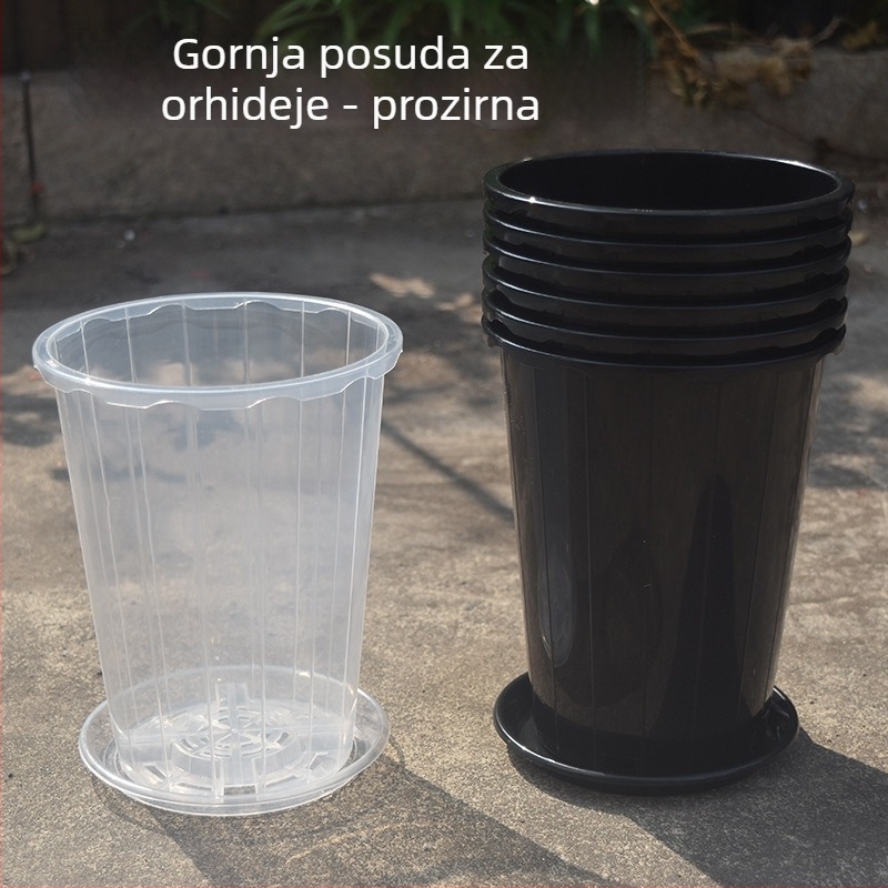Plastični lonac za orhideje, podni model, injekcijsko oblikovan, za proizvodnju u rasadniku cvijeća, jednostavan stil
