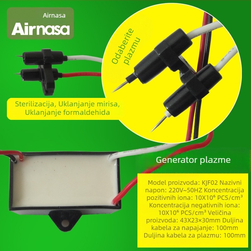 Plazma generator s dvostrukom glavom za pročišćivač zraka, 220V, uklanja formaldehid i mirise