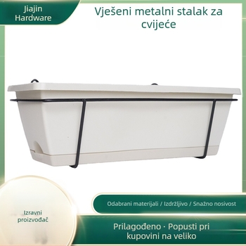 Stalak za cvijeće, željezni, zidni, jednoslojni, za kućno vrtlarstvo i balkon