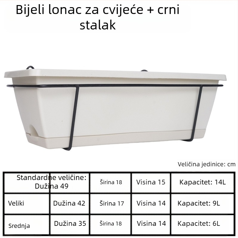 Stalak za cvijeće, željezni, zidni, jednoslojni, za kućno vrtlarstvo i balkon