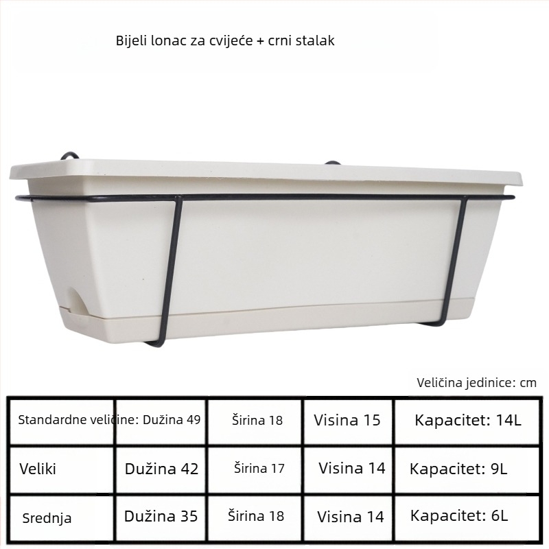 Stalak za cvijeće, željezni, zidni, jednoslojni, za kućno vrtlarstvo i balkon
