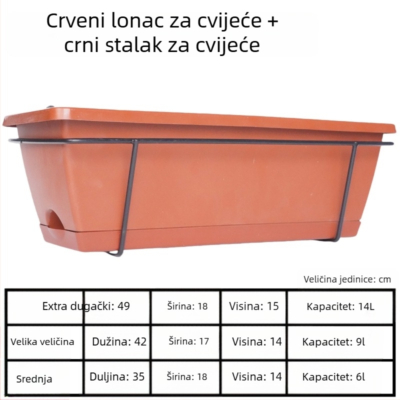 Stalak za cvijeće, željezni, zidni, jednoslojni, za kućno vrtlarstvo i balkon