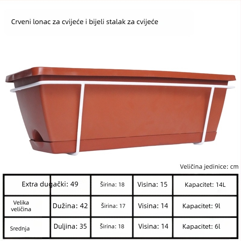 Stalak za cvijeće, željezni, zidni, jednoslojni, za kućno vrtlarstvo i balkon