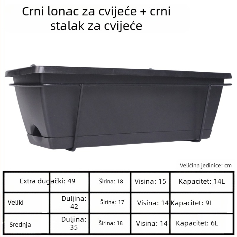 Stalak za cvijeće, željezni, zidni, jednoslojni, za kućno vrtlarstvo i balkon