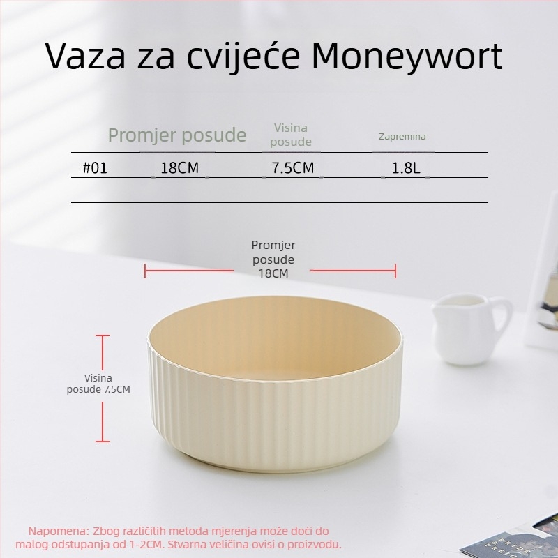 PP- materijal hidropionički spremnik za biljke; otporan na deformacije i izdržljiv; pogodan za stolnu ili podnu upotrebu; proizveden injekcijskim oblikovanjem