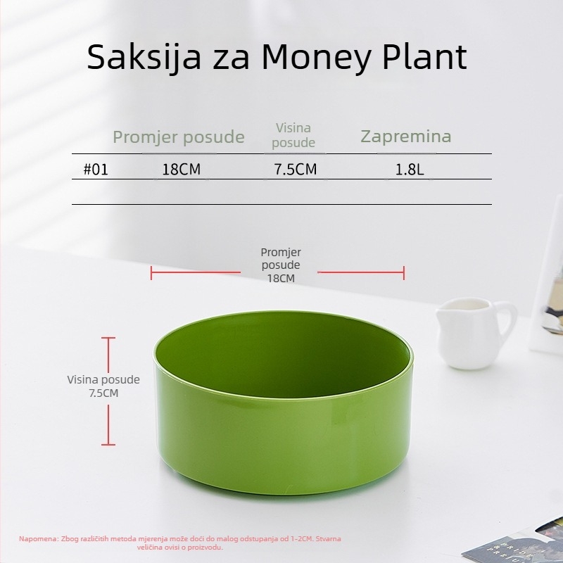 PP- materijal hidropionički spremnik za biljke; otporan na deformacije i izdržljiv; pogodan za stolnu ili podnu upotrebu; proizveden injekcijskim oblikovanjem