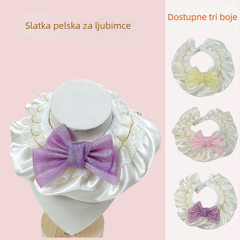Šal za kućne ljubimce s motivom mašne – poliester, universal za sve ljubimce, za sve sezone