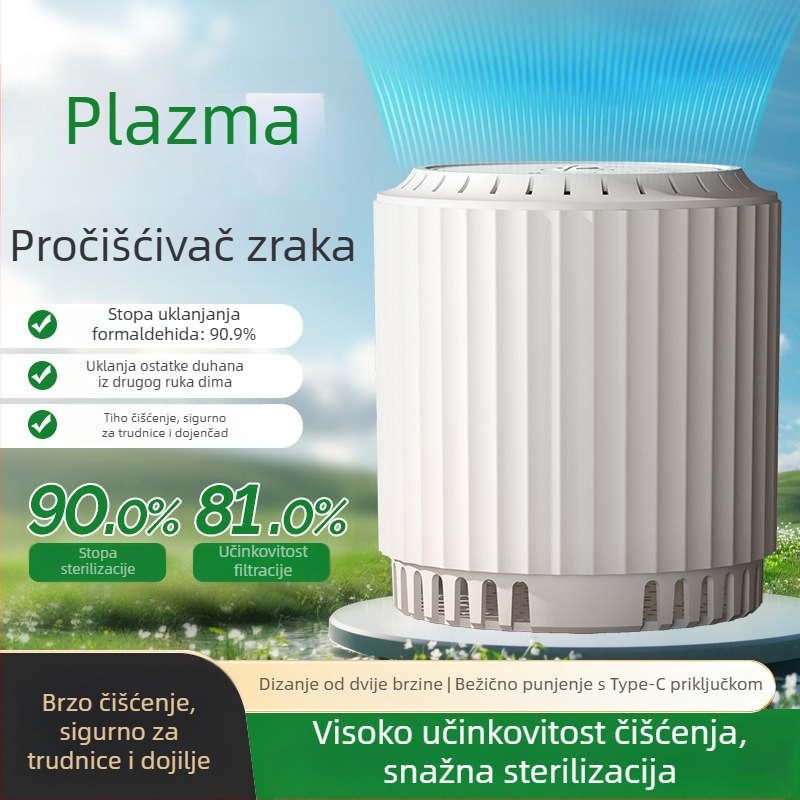 Desktop uređaj za pročišćavanje zraka s negativnim ionima, uklanjanje formaldehida, uklanjanje mirisa, uklanjanje pasivnog pušenja i PM2.5