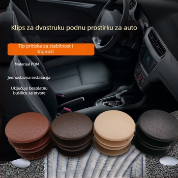 Univerzalna dvostruka prostirka za pod automobilom s fiksnim kopčama, odvojivim kopčama i protukliznom površinom