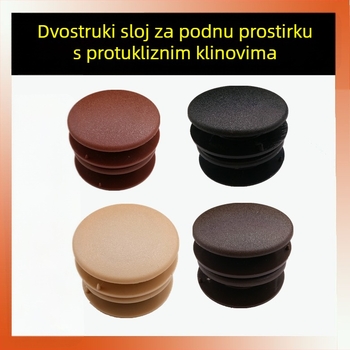 Univerzalna dvostruka prostirka za pod automobilom s fiksnim kopčama, odvojivim kopčama i protukliznom površinom