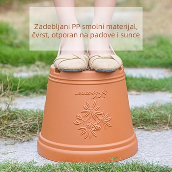 Planter od smole s reljefom keramike, prozračan, izdržljiv, velik balkon i dvorište, za ruže, hortenzije i voćke, dugotrajan dizajn kontrole korijena