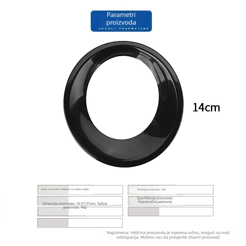 Okvir svjetla za maglu za BMW X3 E83 (07-10), HM, plastika, dijelni brojevi 51113423789-51113423790
