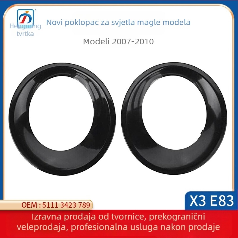 Okvir svjetla za maglu za BMW X3 E83 (07-10), HM, plastika, dijelni brojevi 51113423789-51113423790