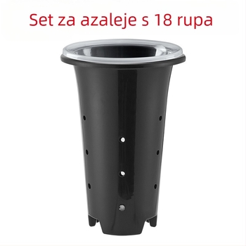 Plastični cvjetni lonac, prozračan, čvrst i izdržljiv, za zidnu montažu, stolnu ili podnu uporabu, izrađen injekcijskim prešanjem