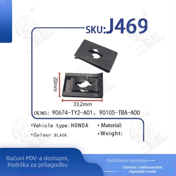 Komplet vijaka i pinova ispod poklopca za Honda CR-V/Civic, 14 komada, dio broj 90674TY2-A012017-2