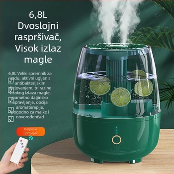 Ultrazvučni ovlaživač s dvostrukim raspršivanjem, pokrivenost preko 60 m², spremnik 4,1–6,0 L, buka ispod 36 dB, tajmer preko 8 sati