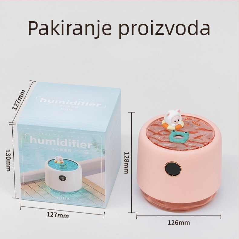 Mini ovlaživač za kućnu upotrebu, tih rad, stolni model za spavaću sobu i ured, aromaterapija, USB napajanje