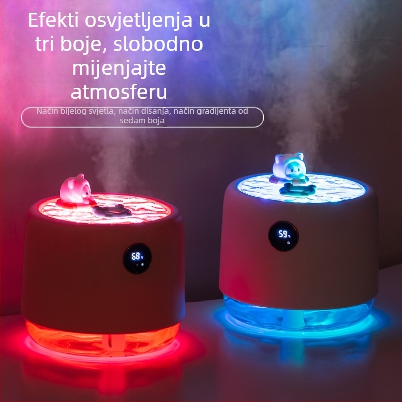 Mini ovlaživač za kućnu upotrebu, tih rad, stolni model za spavaću sobu i ured, aromaterapija, USB napajanje