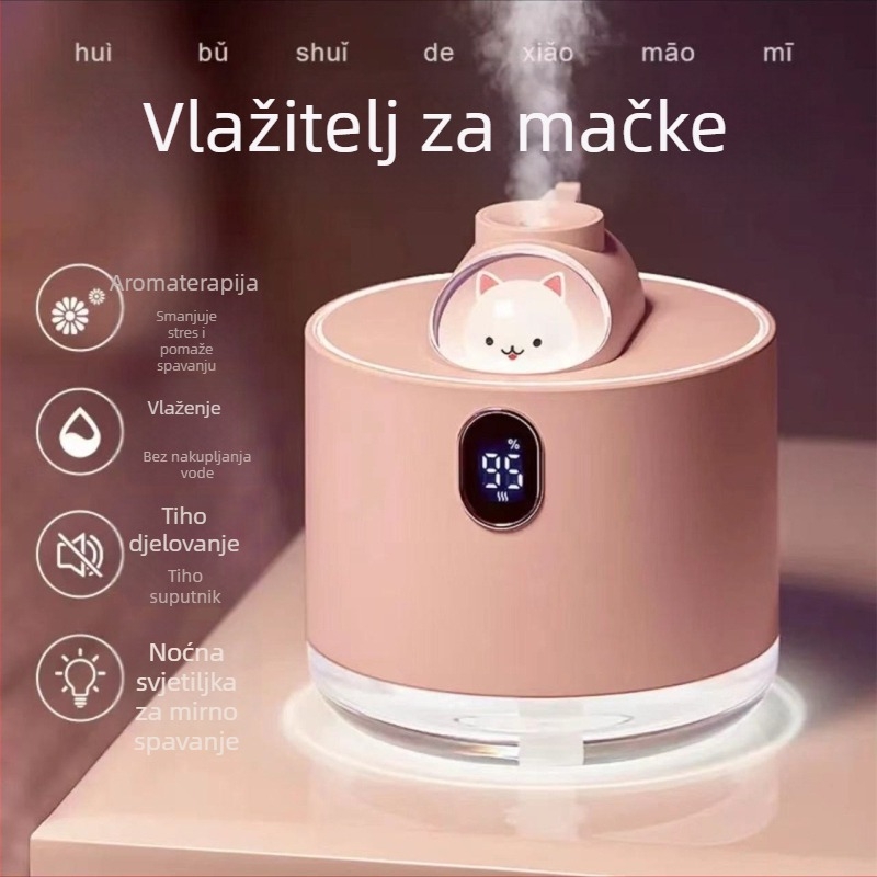 USB ovlaživač u stilu svemirskog broda za dom, spavaću sobu i ured, spremnik 0,5–1 L, 1 izlaz magle, USB napajanje, tajmer 2–8 sati, buka ispod 36 dB, model D11