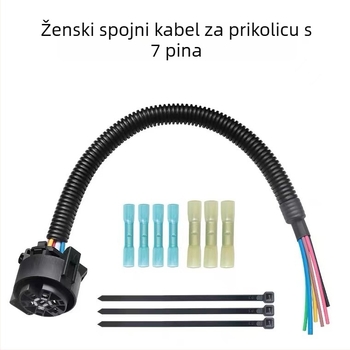 7-žilni kabel za prikolicu s 7-pinskim konektorom za automobile