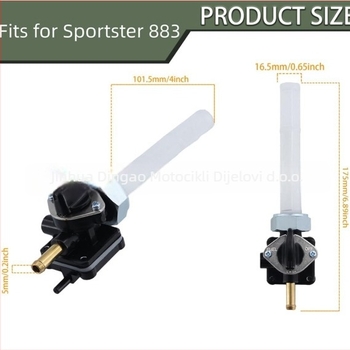 Petcock za Harley-Davidson Sportster 883 XL883 XLH883, model 62169-95B, kompatibilan sa Sportster 1200 XL1200 XLH1200 (1995-2006)