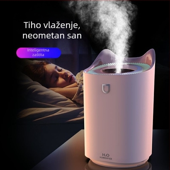 USB ovlaživač velike kapacitete za dom i spavaću sobu, ambijentalno svjetlo, ultrazvučni stolni pročistač zraka