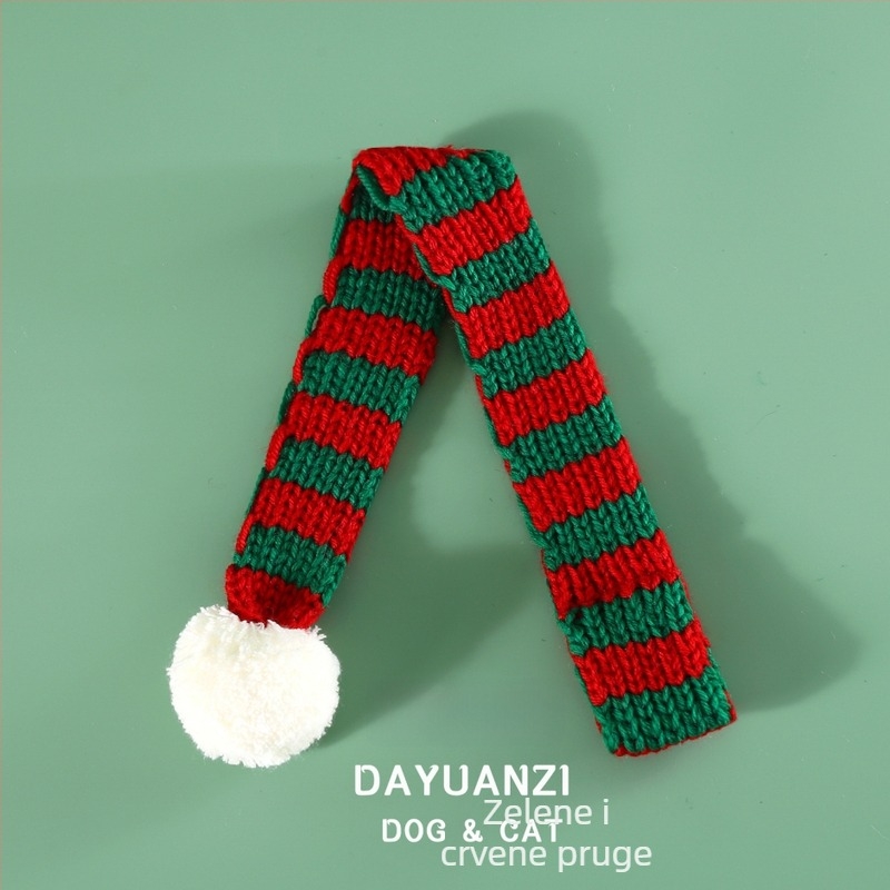 Šal za kućne ljubimce s prugama, vuneni, Jacquard pletenina, zima