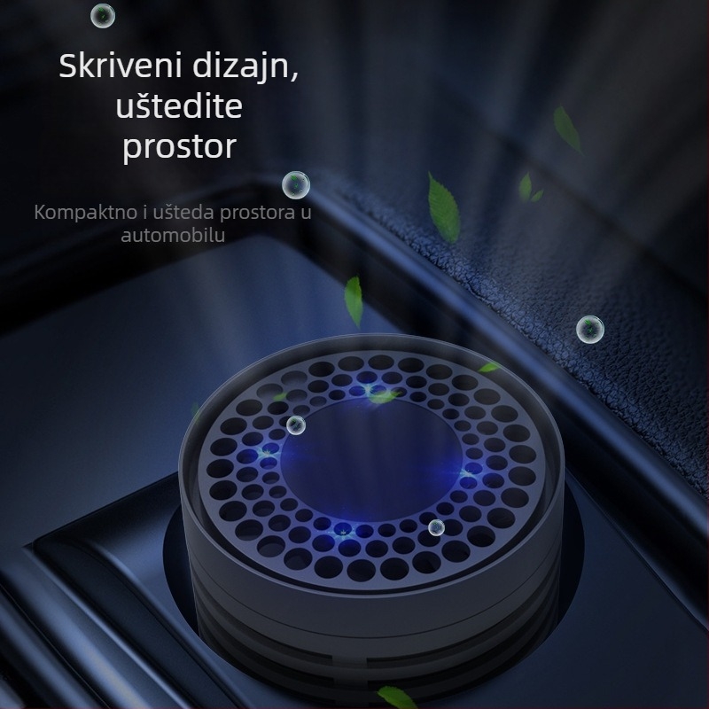 Pročišćivač zraka za automobil s negativnim ionima, HEPA i aktivnim ugljem, USB napajanje, tih rad ispod 36 dB