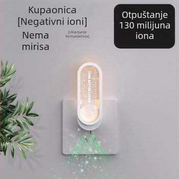 Čistač zraka s negativnim ionima za dom — uklanja mirise i formaldehid; tih rad ≤36 dB; zidni montaža, napajanje iz utičnice; pokrivenost 11–20 m²