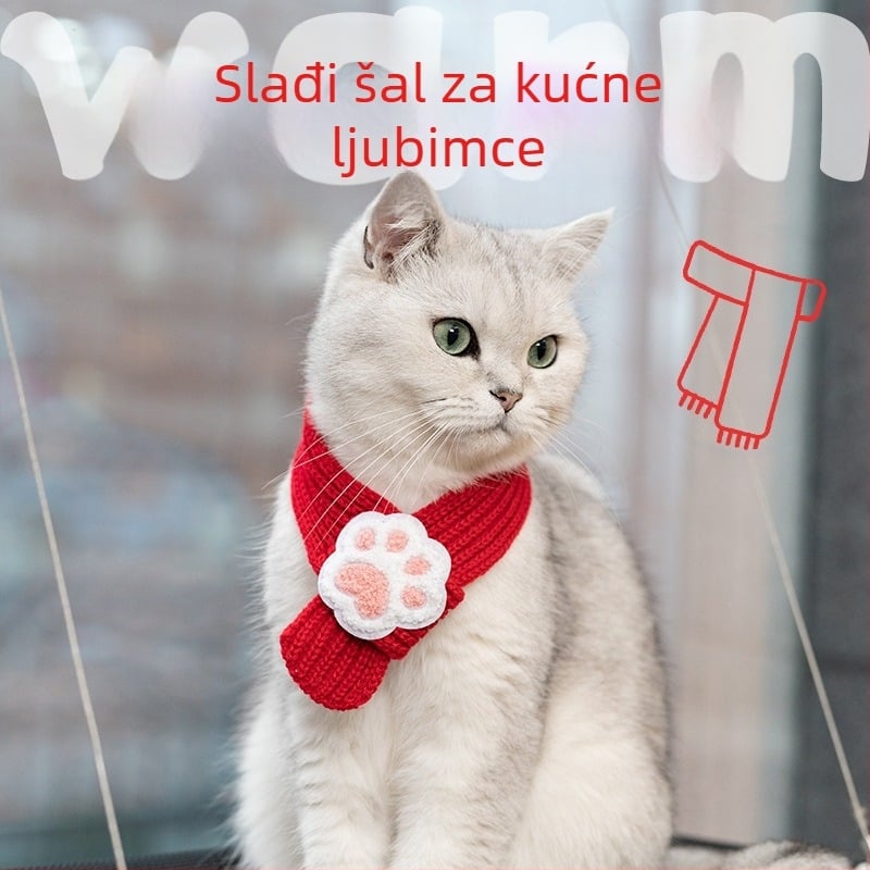 Šal za kućne ljubimce Cartoon uzorka, materijal Shu velvet, tkanina ravnog pređa, izvezen završetak, pogodan za sve sezone, Little beast