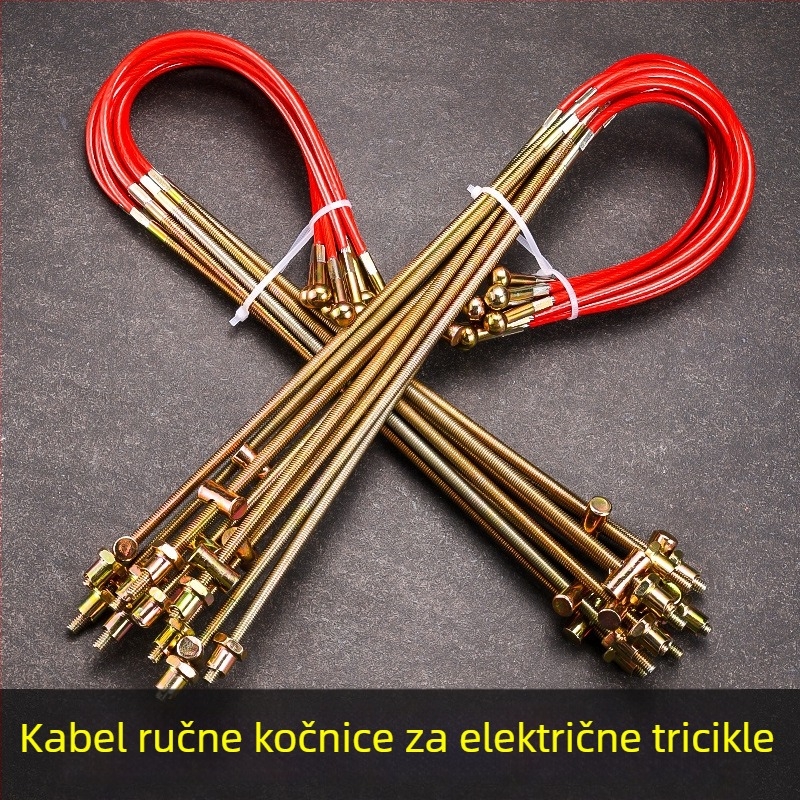 Kabel ručne kočnice za viljuškar i električni tricikl – galvanizirana čelična žica, model P2999, branda Enjoy, opća kompatibilnost