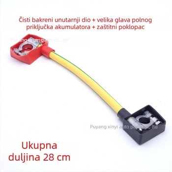 Kabel za serijsko povezivanje 24V za kamionsku bateriju, čisti bakar i klipse