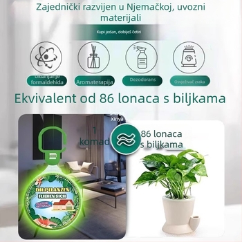 Stolni pročišćivač zraka s apsorpcijom prašine, plastično tijelo, okrugla glava, čisti zrak, proljeće 2025 pokretanje