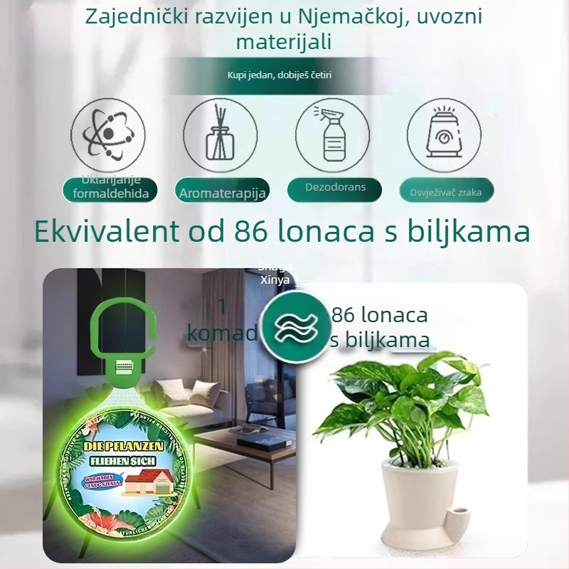 Stolni pročišćivač zraka s apsorpcijom prašine, plastično tijelo, okrugla glava, čisti zrak, proljeće 2025 pokretanje
