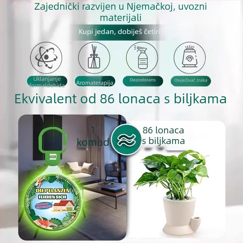 Stolni pročišćivač zraka s apsorpcijom prašine, plastično tijelo, okrugla glava, čisti zrak, proljeće 2025 pokretanje