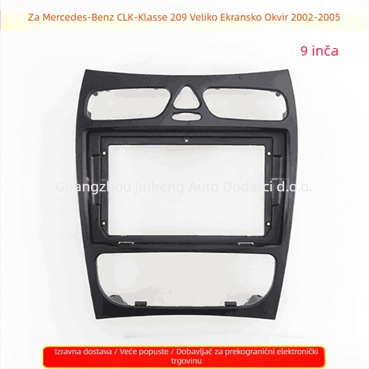 Prednja ploča za automobilsku audio navigaciju DVD Mercedes-Benz CLK-Class W209 (2002–2005); ABS materijal, 12V, 500 g