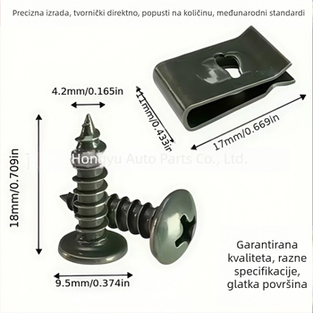 M4 M5 Električni pedal za motocikl i automobil, plastična pokriva, metalni držač, samorezni vijak, U-oblik klip, baza