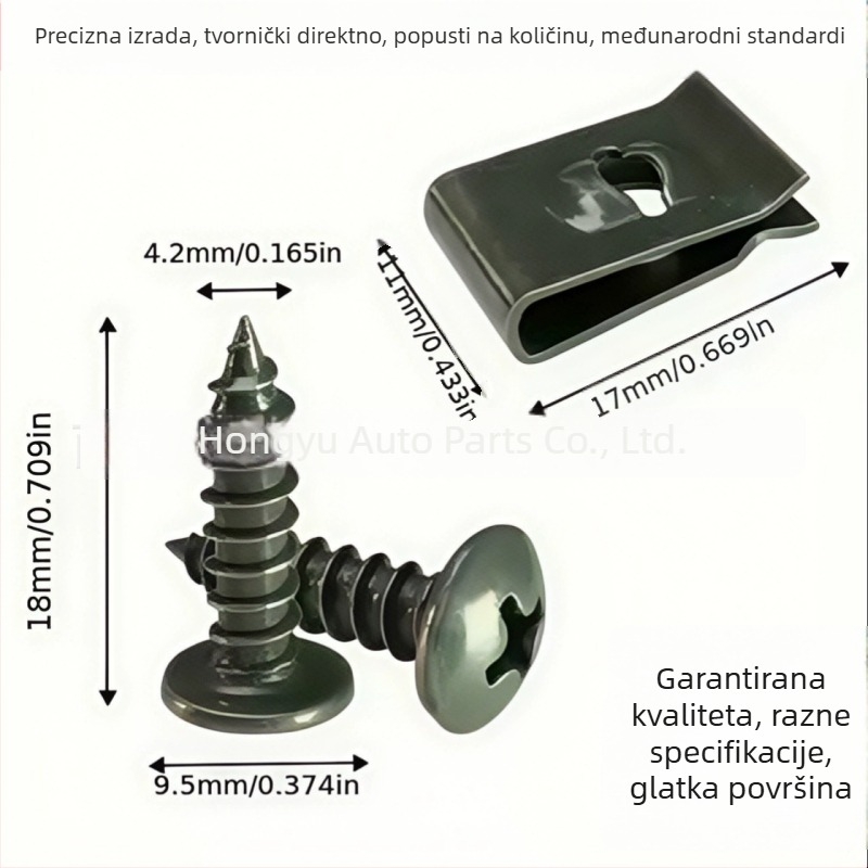 M4 M5 Električni pedal za motocikl i automobil, plastična pokriva, metalni držač, samorezni vijak, U-oblik klip, baza