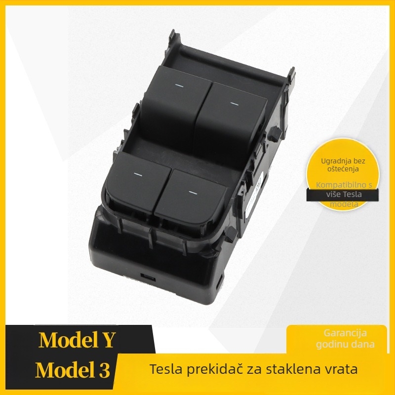 Prekidač podizanja stakla za Tesla Model 3/Y, 12V, 40 g, 1081037-02-G/1081037-01-C