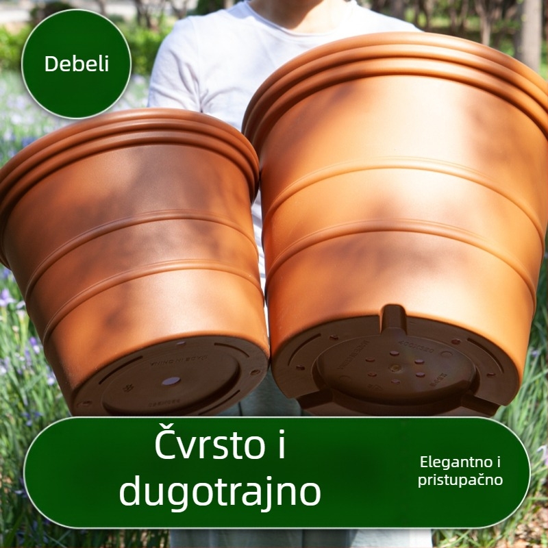 Posuda od smole za balkon i dvorište — stolna ili podna verzija, prozračna, otporna na koroziju, izdržljiva