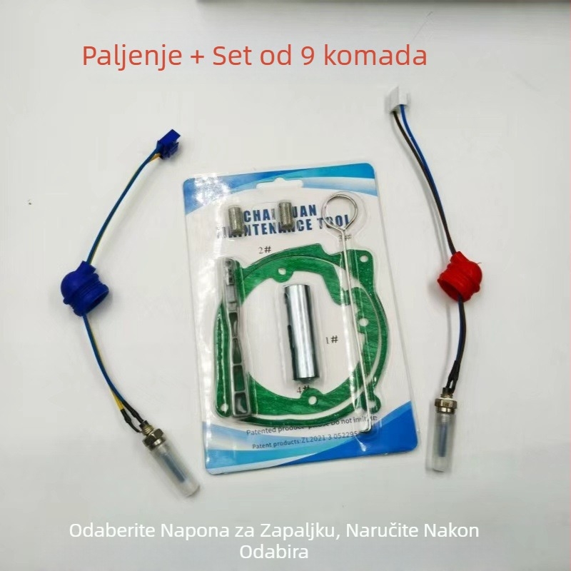 Xingcheng Alati za popravak drvnog grijača za parkiranje – set od 9 komada s iglom za paljenje, ključem, kućištem i alatima za demontažu mreže za atomizaciju