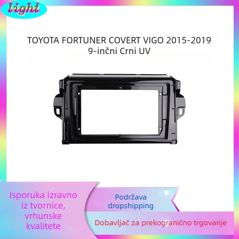 Android navigacijski okvir za Toyota Fortuner Runner Crosser — PC+ABS, kompatibilan MT/manual, godina 2015–2019, mogućnost prilagodbe