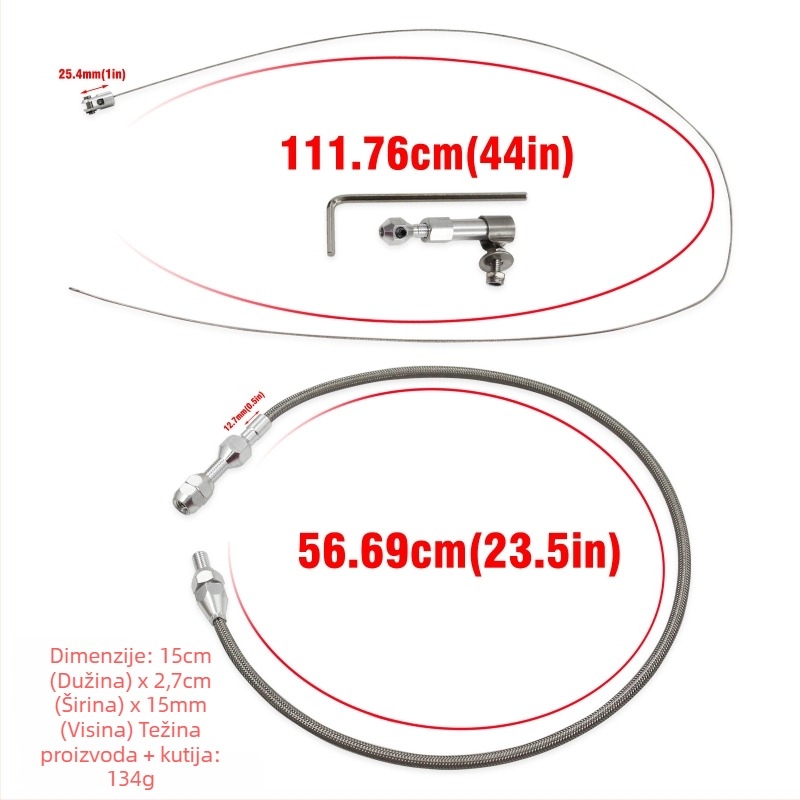 PERRIN Le-TCB03 Univerzalni set opletanog nehrđajućeg čelika kabel za gas s linijom goriva