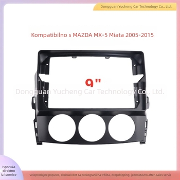 Središnji okvir navigacije s DVD modificiranim panelom za Mazda MX-5 Miata – ABS+PC, težina 1 kg, 2005–2015
