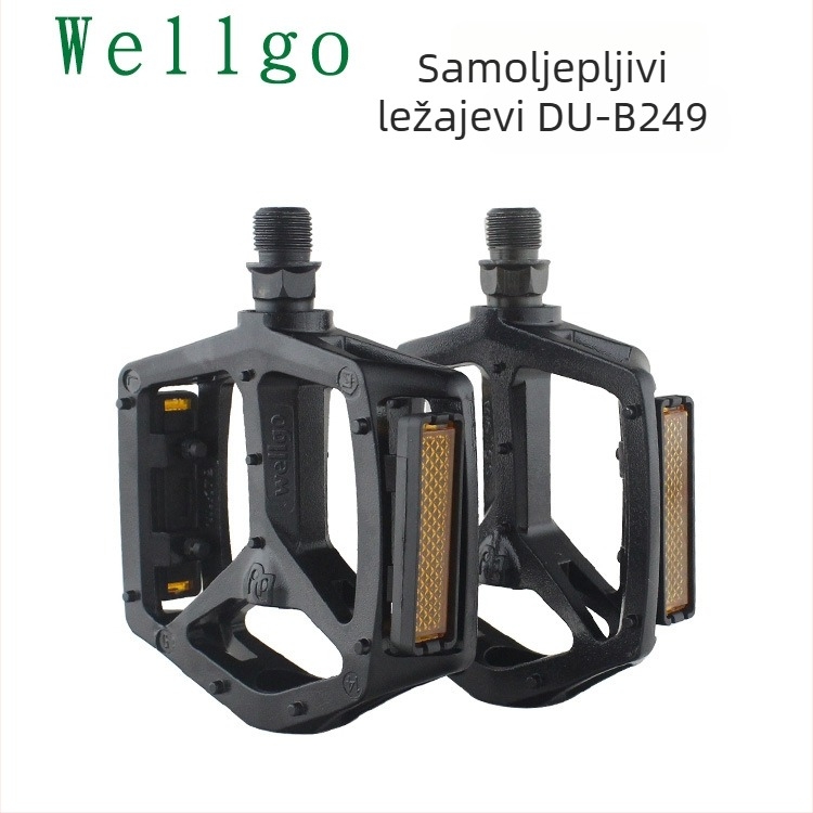 Wellgo DU-B249 pedala za brdski bicikl, aluminijska legura, samolubrikirajući ležaj