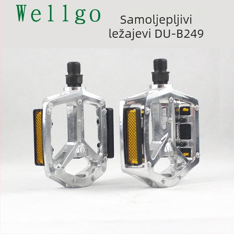 Wellgo DU-B249 pedala za brdski bicikl, aluminijska legura, samolubrikirajući ležaj