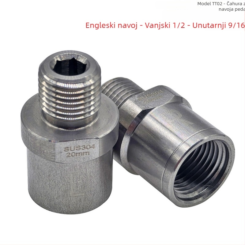 Adapter za konverziju zupčanog profila pedale bicikla, kompatibilan s 1/2-inčnim krankom i 9/16-inčnim pedalama