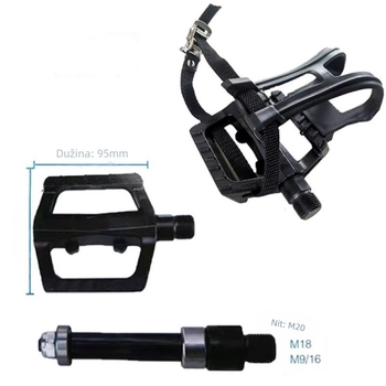 Thickfish Pedale za spin bicikle, aluminijski spoj, kompatibilni s M14/M18/M20, pedale za unutarnju vožnju